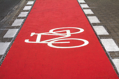 Bicycle path in France.