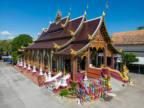 Grand Palace or Wat Phra Kaew is landmark in Bangkok, Thailand. The Emerald Buddha temple.