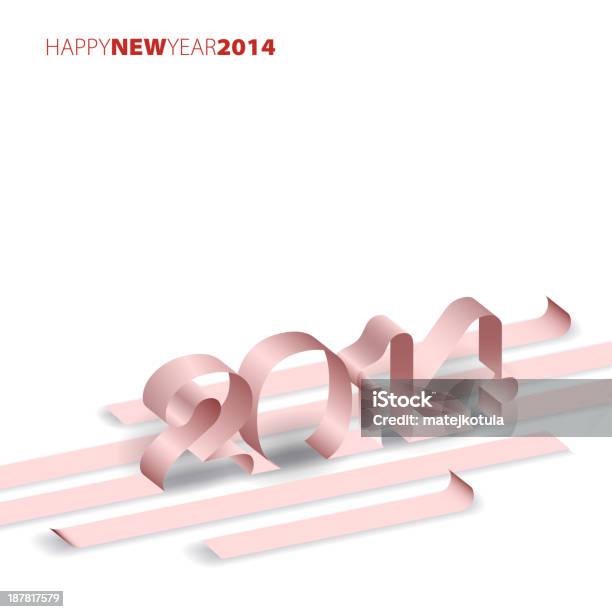 Felice Nuovo Anno 2014 - Immagini vettoriali stock e altre immagini di 2014 - 2014, Arredamento, Calligrafia