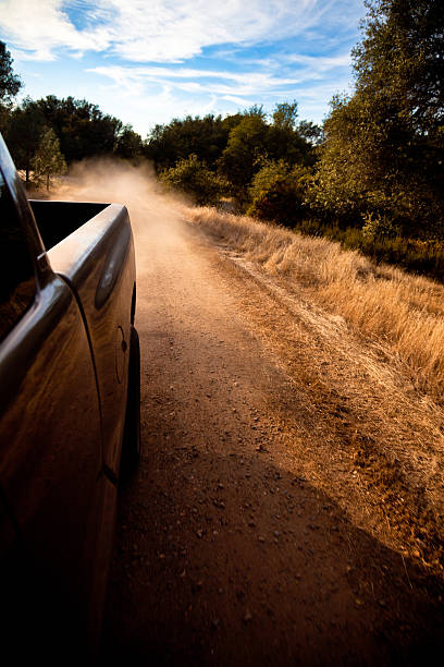 istock Driving truck on a dirt road 187817758