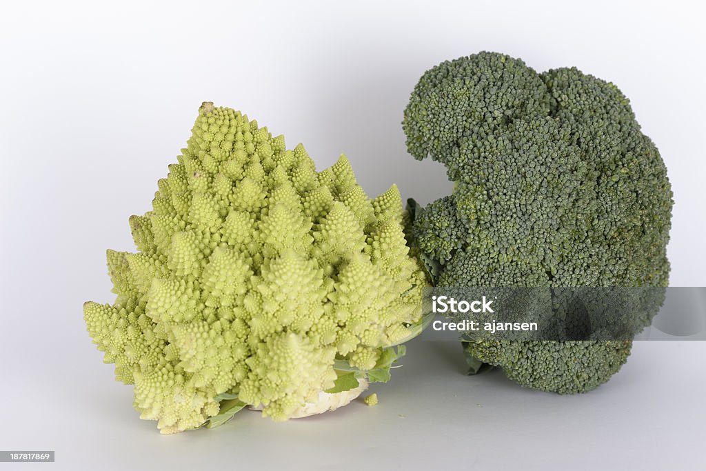 macro photo from romanesco cauliflower and broccoli Bean Stock Photo