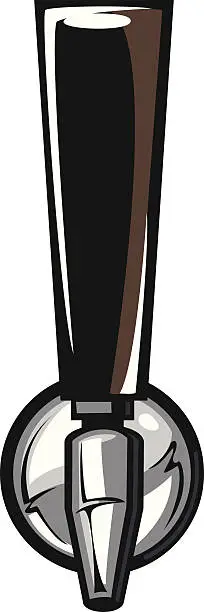 Vector illustration of cartoon beer tap