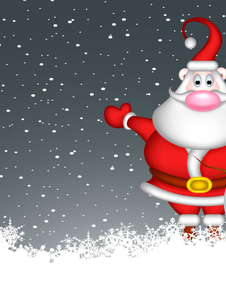 снеговик и санта клаус) - red nosed illustrations stock illustrations
