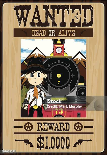 Dziki Zachód Kowboj Plakat Outlaw - Stockowe grafiki wektorowe i więcej obrazów Bodziec - Bodziec, Bonusy, Broń
