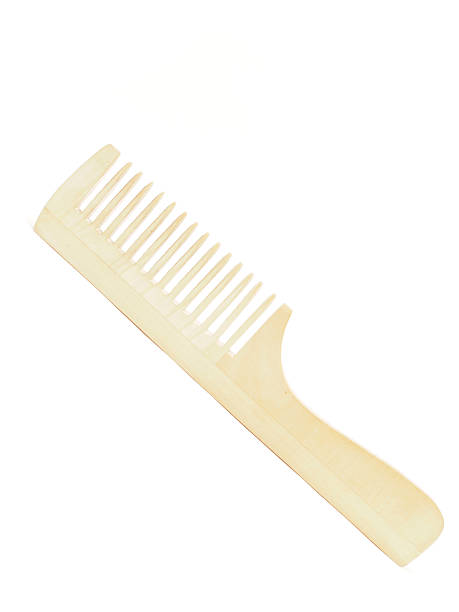 istock Wooden comb on a white background 187831189