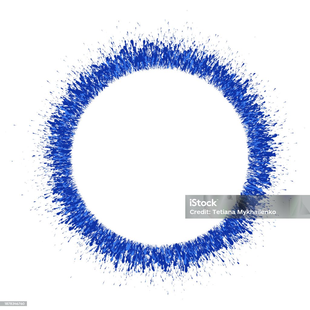 Ring Finger Splatter Round Glowing Frame Splatter Splash Geometric Shape Ring With ...