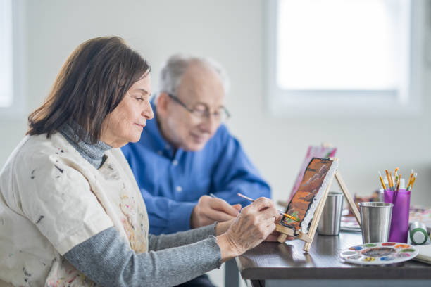 istock Seniors Recreation Painting Class 1878346969