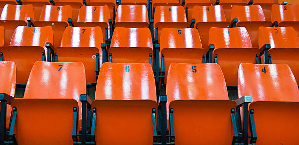 istock Empty spectator seats in a stadium arena 187836163