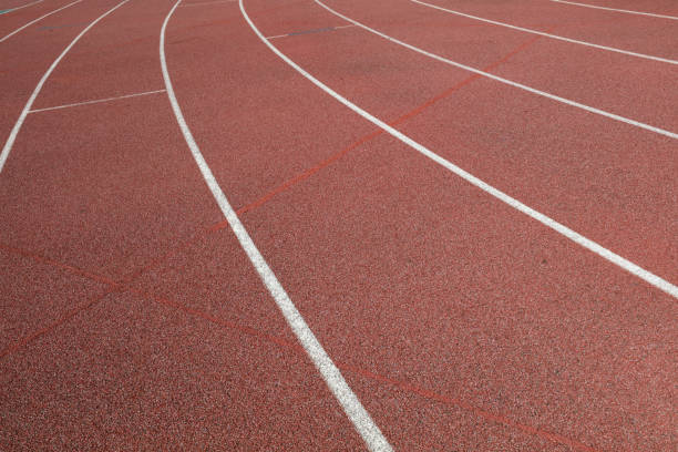 istock Close-up photos of red plastic runway 1878372520
