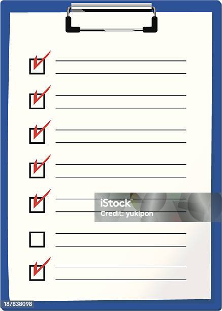 Lista Di Controllo Appunti Vettoriale - Immagini vettoriali stock e altre immagini di Affari - Affari, Affidabilità, Carta