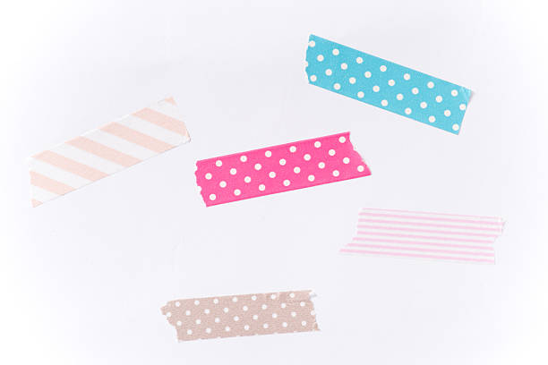 fita washi definem peças - polka dot fotos - fotografias e filmes do acervo