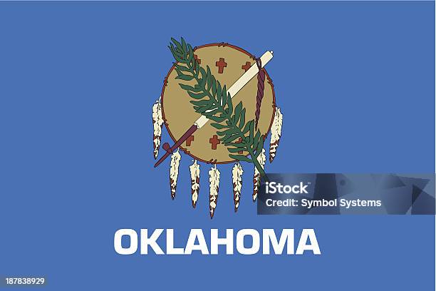 Illustrazione Vettoriale Di Bandiera Delloklahoma - Immagini vettoriali stock e altre immagini di Oklahoma - Oklahoma, Bandiera, Simbolo