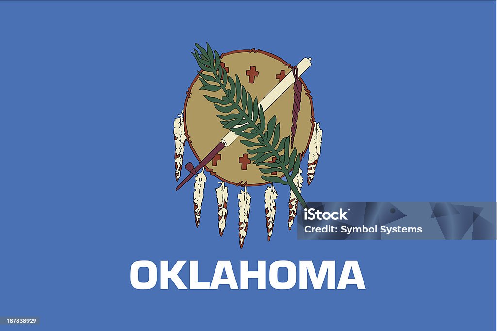 Ilustração vetorial de Bandeira do Estado de Oklahoma - Royalty-free Oklahoma arte vetorial