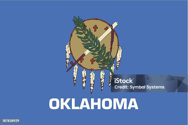 Ilustração Vetorial De Bandeira Do Estado De Oklahoma - Arte vetorial de stock e mais imagens de Oklahoma