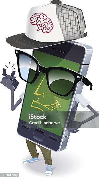 Uncool Telefon Stock Vektor Art und mehr Bilder von Handy - Handy, Maskottchen, Cool und Lässig