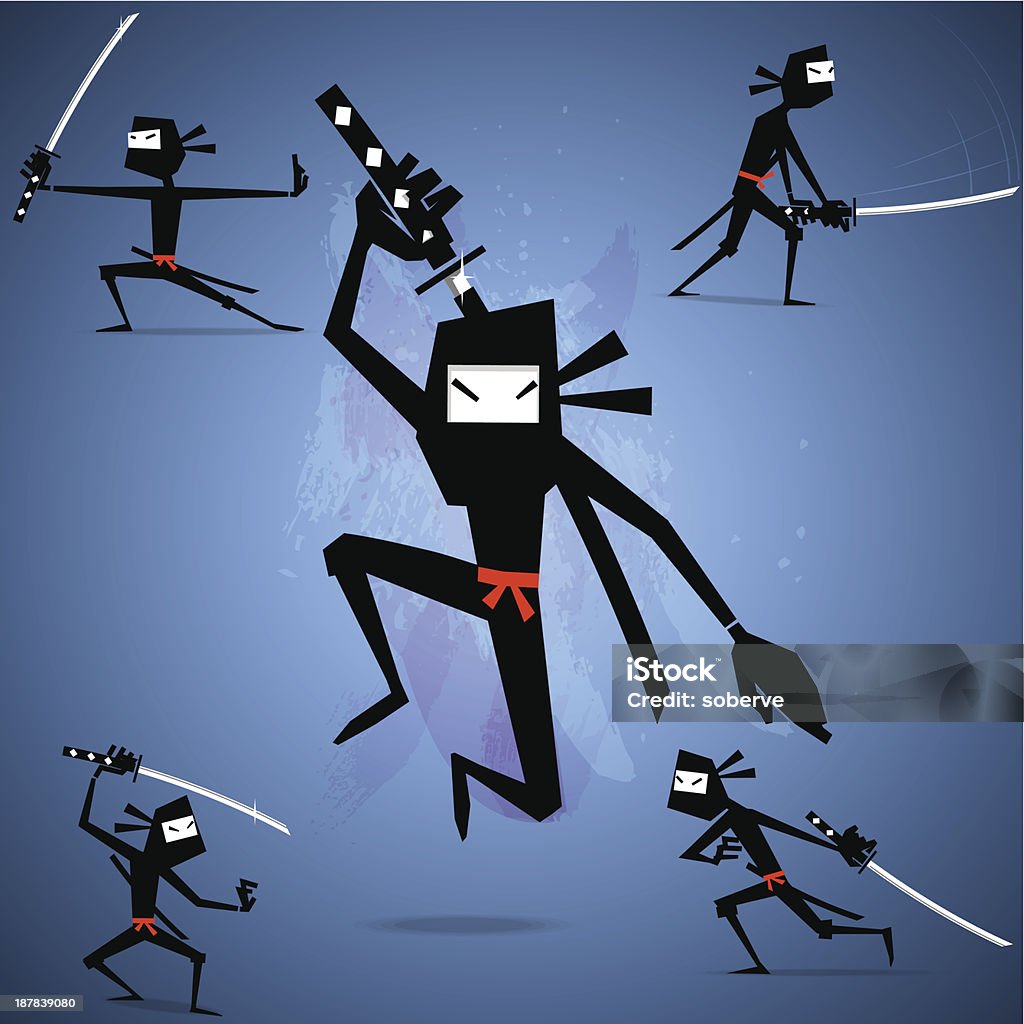 Ninja - arte vettoriale royalty-free di Ninja