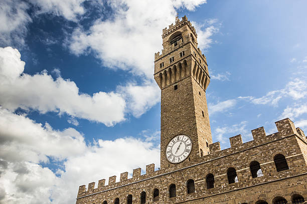 Low angle view of Palazzo della Signoria. Firenze, Italy.