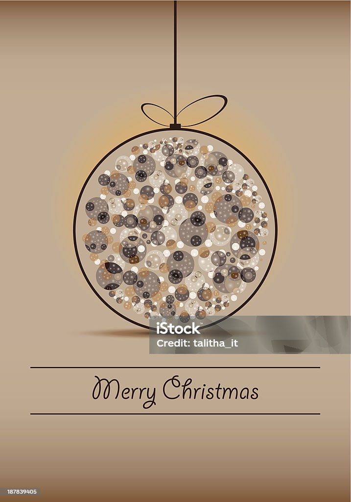 christmas ball christmas ball on a brown background with light Abstract stock vector