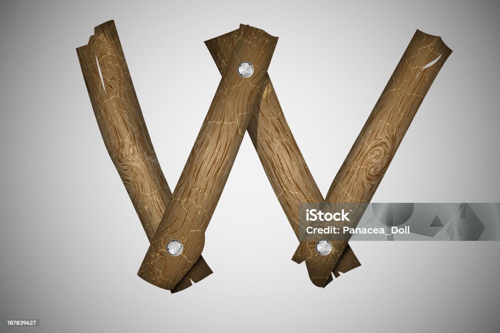 alphabet en bois - clipart vectoriel de Arbre libre de droits