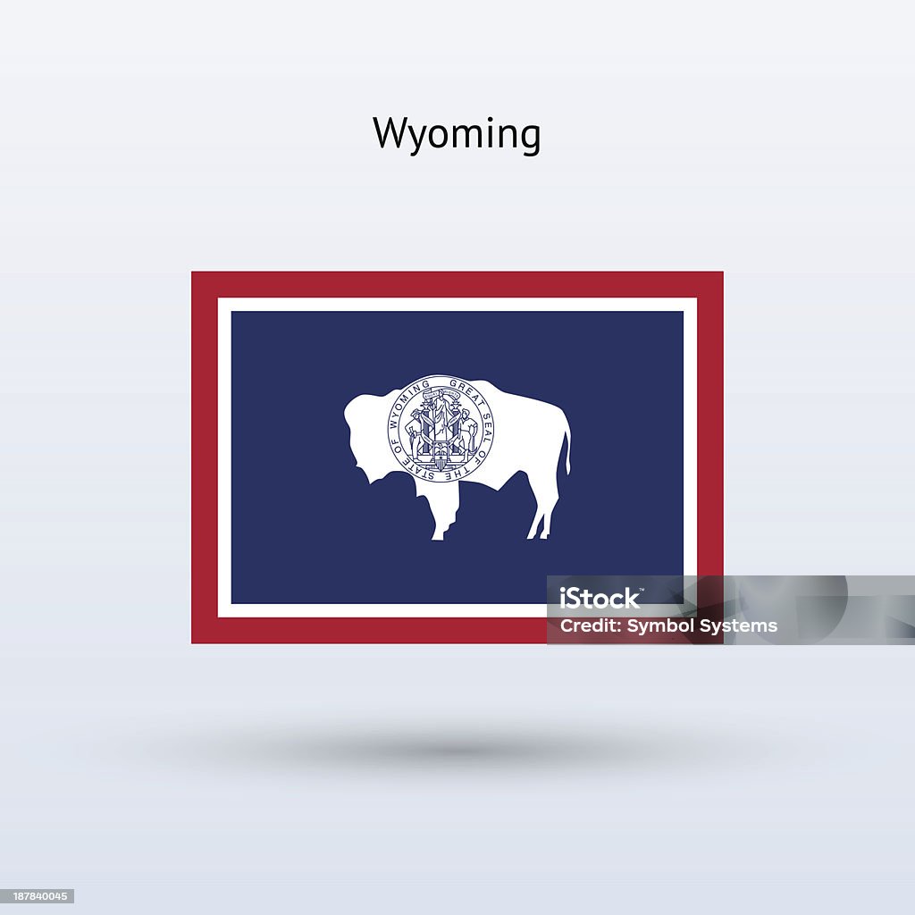 Bandeira do estado de Wyoming - Royalty-free Wyoming arte vetorial