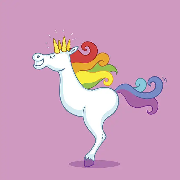 Vector illustration of OPPOSITE UNICORN