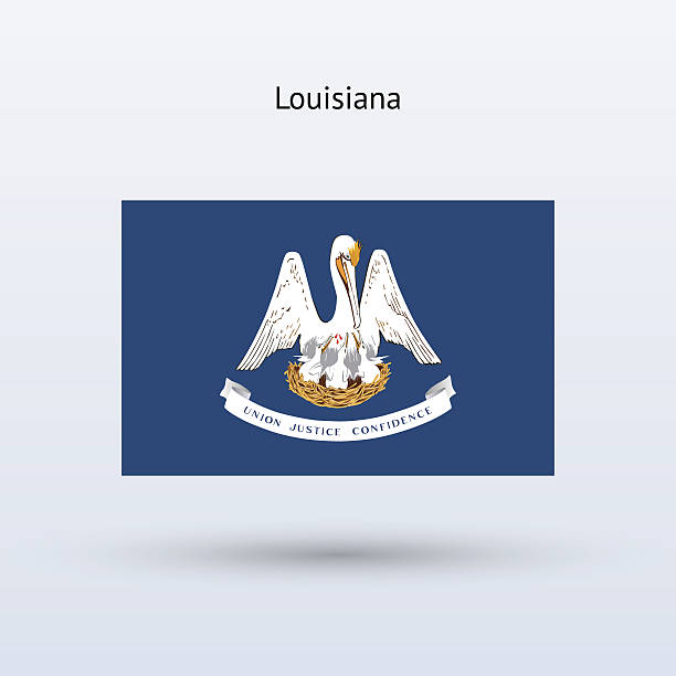 State of Louisiana Flag The illustration was completed March 14, 2013 and created in Adobe Illustrator CS6. us state flag stock illustrations