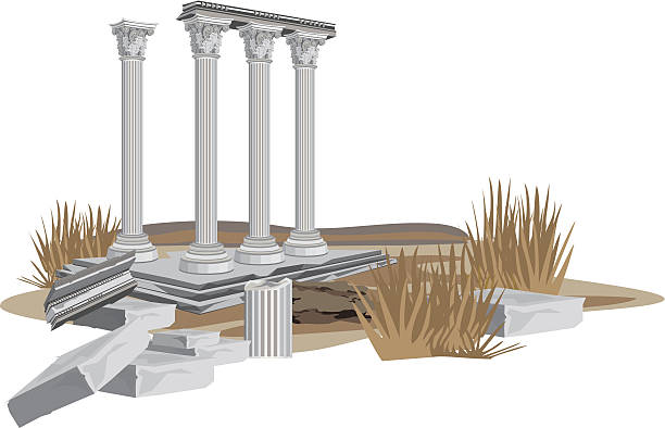 앤틱형 관자놀이 유적지 - antiquities acropolis athens greece greece stock illustrations