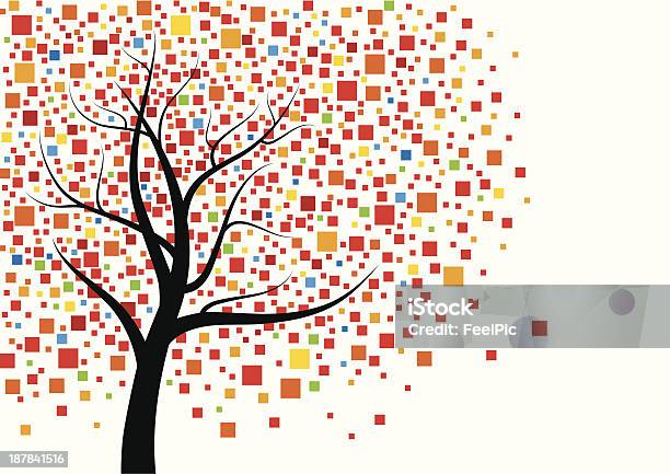 Drzewo Projekt - Stockowe grafiki wektorowe i więcej obrazów Drzewo - Drzewo, Mozaika, Abstrakcja