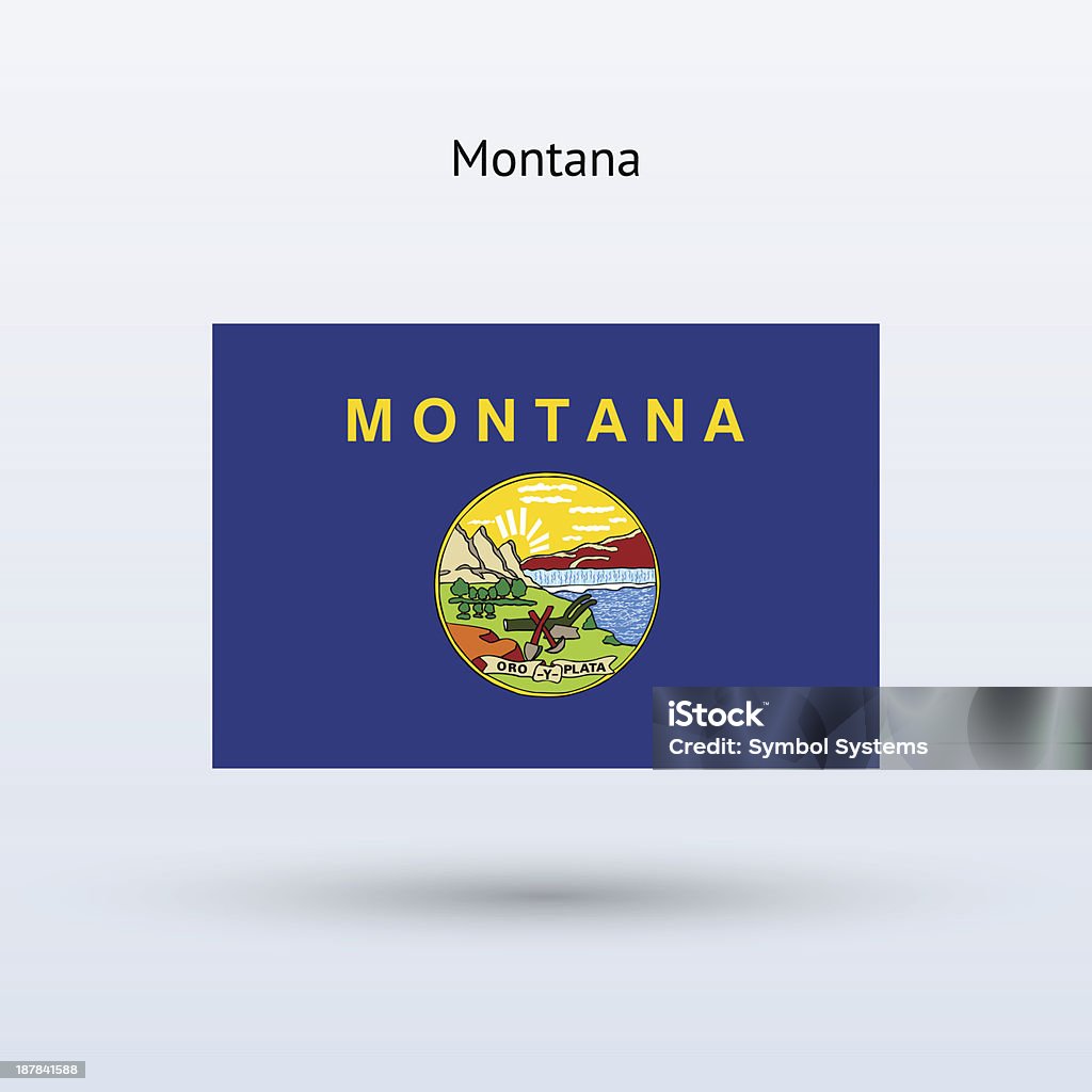 State of Montana Flag The illustration was completed March 14, 2013 and created in Adobe Illustrator CS6. Clip Art stock vector