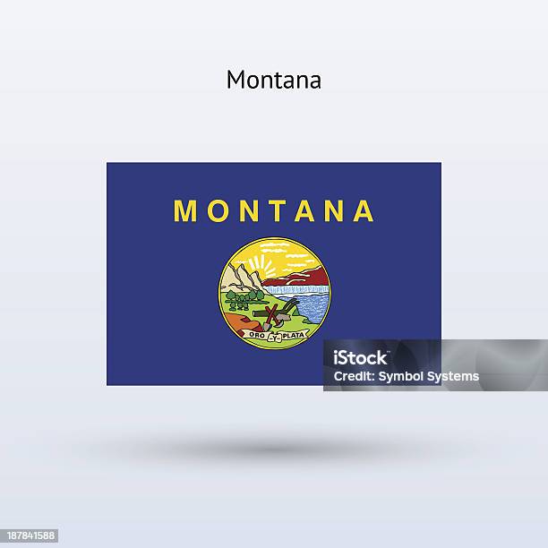 State Of Montana Flag Stock Illustration - Download Image Now - Clip Art, Curve, Design