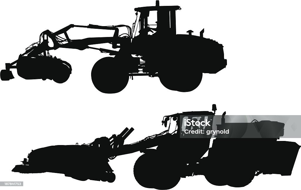 Grand tracteurs - clipart vectoriel de Bulldozer libre de droits