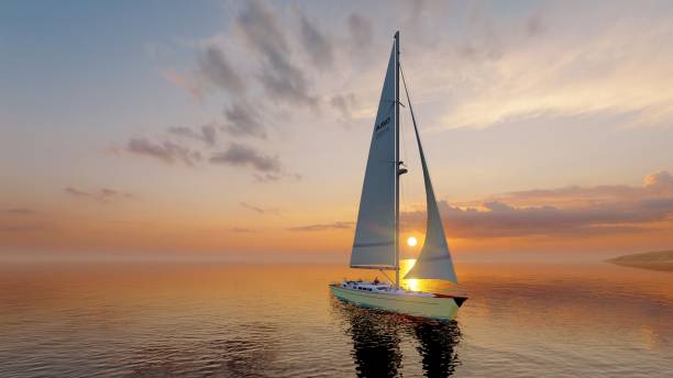 istock Yacht in the sea. 1878417914
