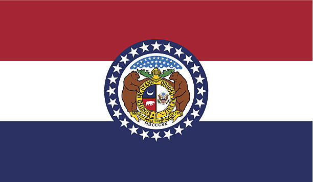 State of Missouri Flag State of Missouri Flag missouri stock illustrations