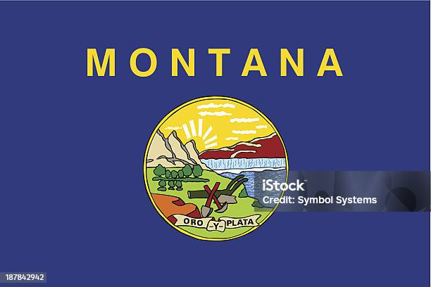 Bandeira Do Estado De Montana - Arte vetorial de stock e mais imagens de Montana - Montana, Bandeira, Clip Art