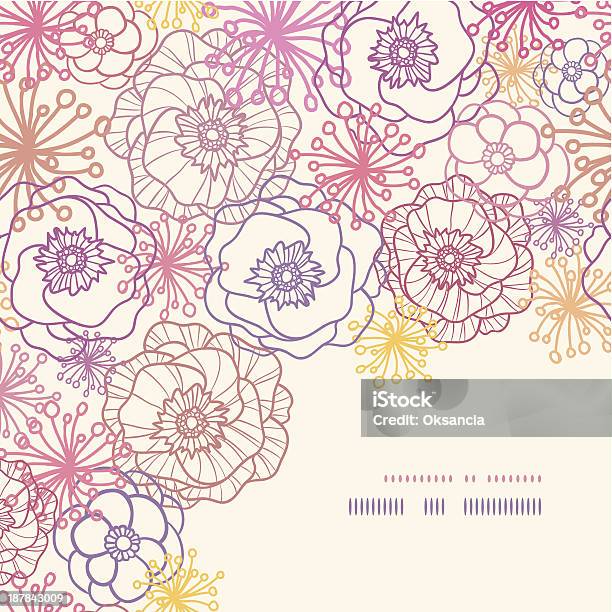 Dezente Feld Blumen Ecke Nahtlose Muster Hintergrund Stock Vektor Art und mehr Bilder von Abstrakt