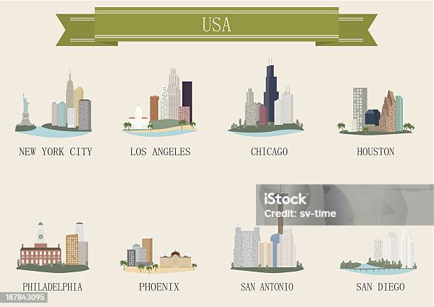 Simbolo Della Città Stati Uniti - Immagini vettoriali stock e altre immagini di Phoenix - Arizona - Phoenix - Arizona, Illustrazione, Chicago - Illinois