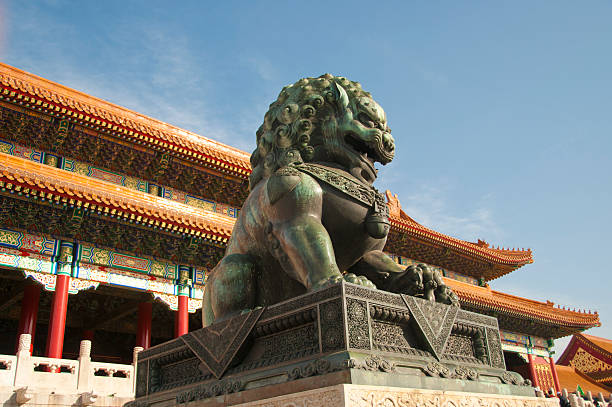 istock Bronze Lion in the Forbidden City 187843155