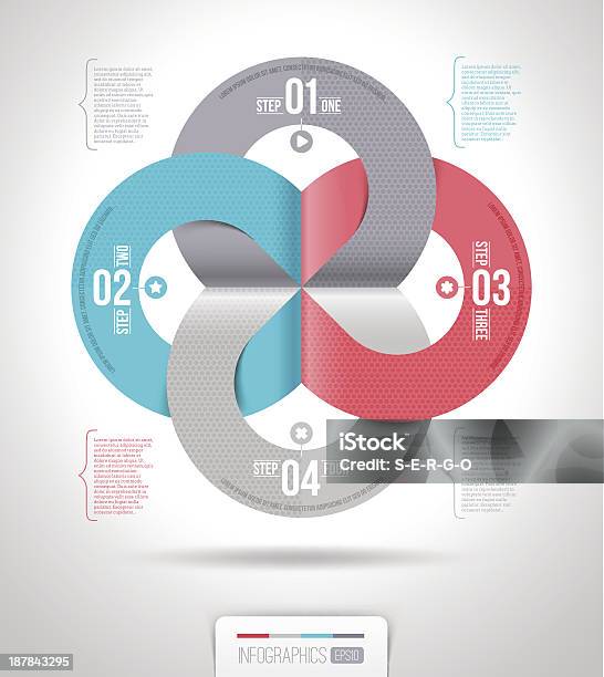 Ilustración de Plantilla De Infografía Diseño Abstracto Con Elementos De Papel Numerado y más Vectores Libres de Derechos de Abstracto