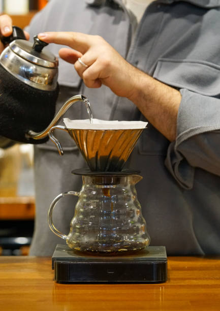 istock Brewing coffee with v60 equipment 1878438202