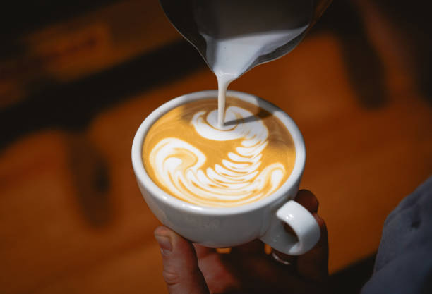 istock Barista make coffee cup latte art 1878438208
