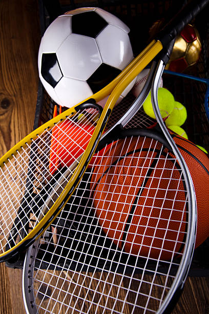 istock Group of sports equipment 187844017