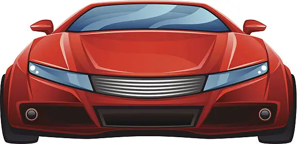 Vector illustration of Red car