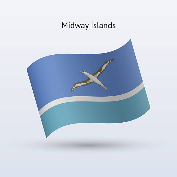ilustrações, clipart, desenhos animados e ícones de bandeira das ilhas midway - outlying islands