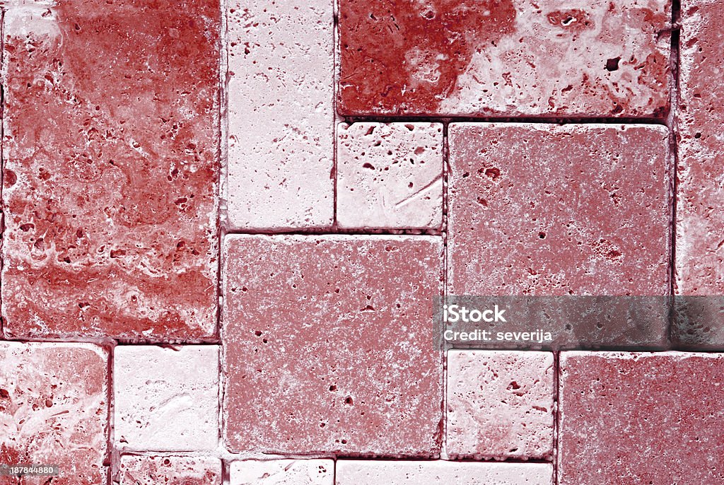 travertine tiles  texture background Red Stock Photo