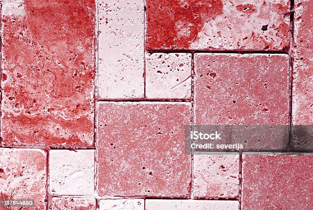 Travertine Tiles Texture Background Stock Photo - Download Image Now - Red, Travertine Pool, Abstract