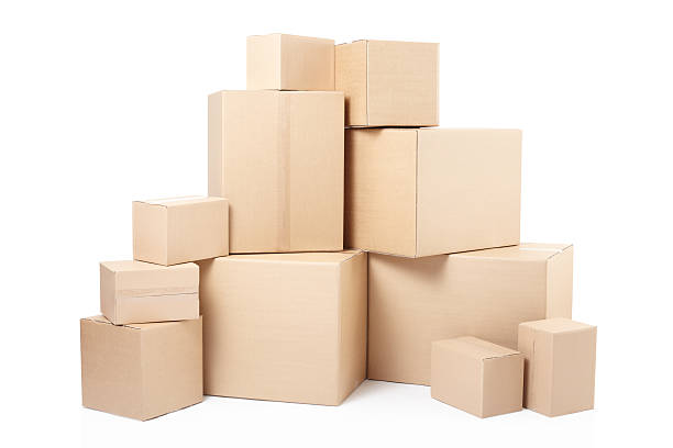 pudełek tekturowych - packaging freight transportation box moving office zdjęcia i obrazy z banku zdjęć