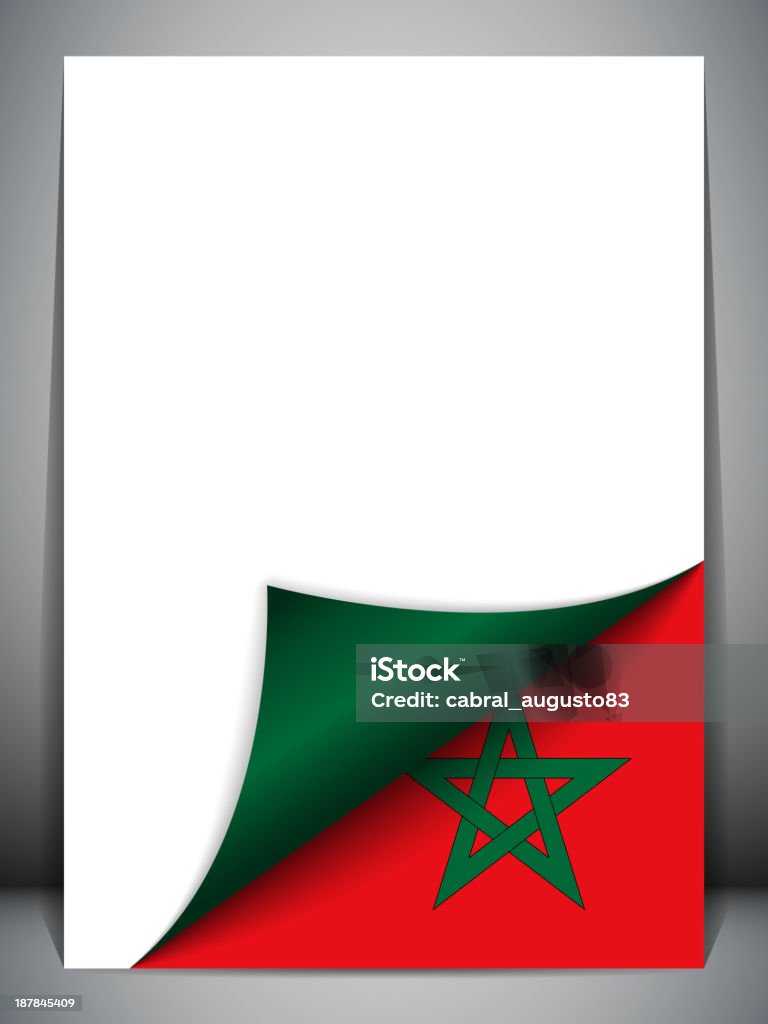 モロッコの国の国旗回転ページ - イラストレーションのロイヤリティフリーベクトルアート