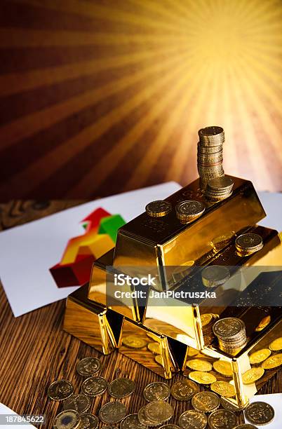 Golden Bars Stock Photo - Download Image Now - Banking, Brick, Business