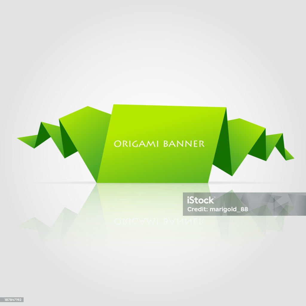 Bannière de l'Origami - clipart vectoriel de Abstrait libre de droits