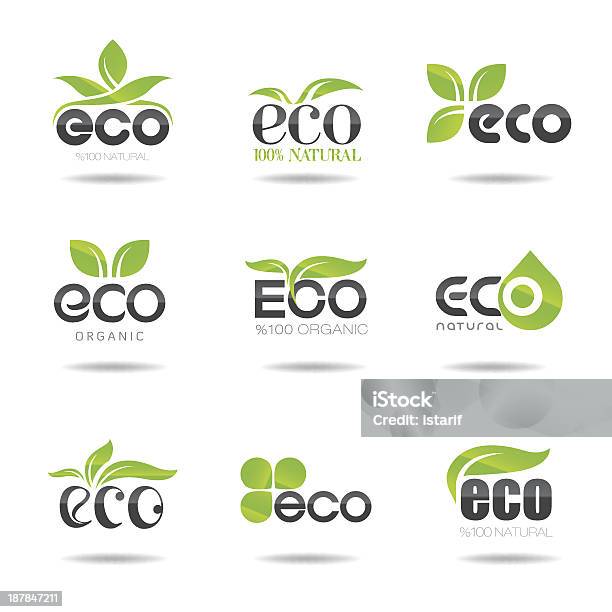 Eco İcon Set - Immagini vettoriali stock e altre immagini di Brillante - Brillante, Cerchio, Cibo biologico